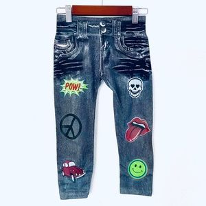 CRUSH Distressed Stretch Leggings Sz 4-6X